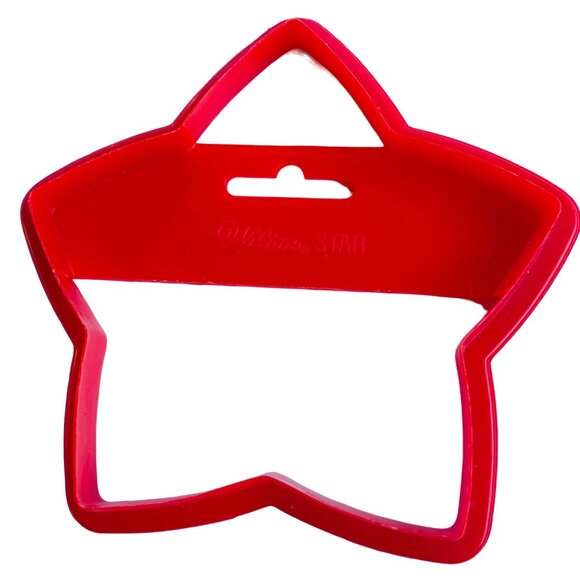 Wilton Red Star-Shaped Cookie Cutter 5 Inch Vintage - Picture 1 of 5